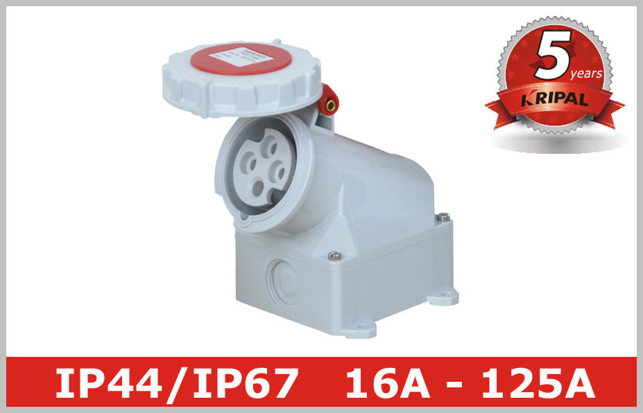 2 x 16 Amp 4 PIN Pannello Montaggio Presa Presa 3 fase industriale ROSSO 415v 3p+e 16a