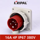 il giro di IEC di 16A 380V IP67 appunta le spine che industriali il pannello ha montato rosso
