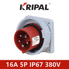 il giro di IEC di 16A 380V IP67 appunta le spine che industriali il pannello ha montato rosso