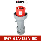 Norma 63A 125A 380V di IEC industriale trifase della spina e dell'incavo di IP67